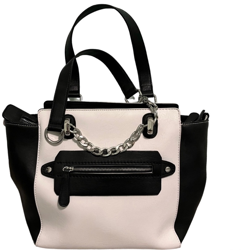 NWT Charming Charlie Black and White Tote Handbag